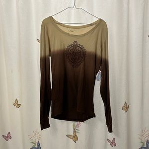 Long sleeve shirt, size medium, embroidered details